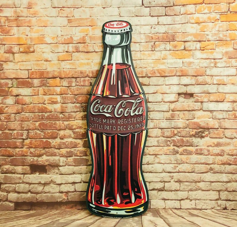 Metall Coca Cola 90 cm flaske