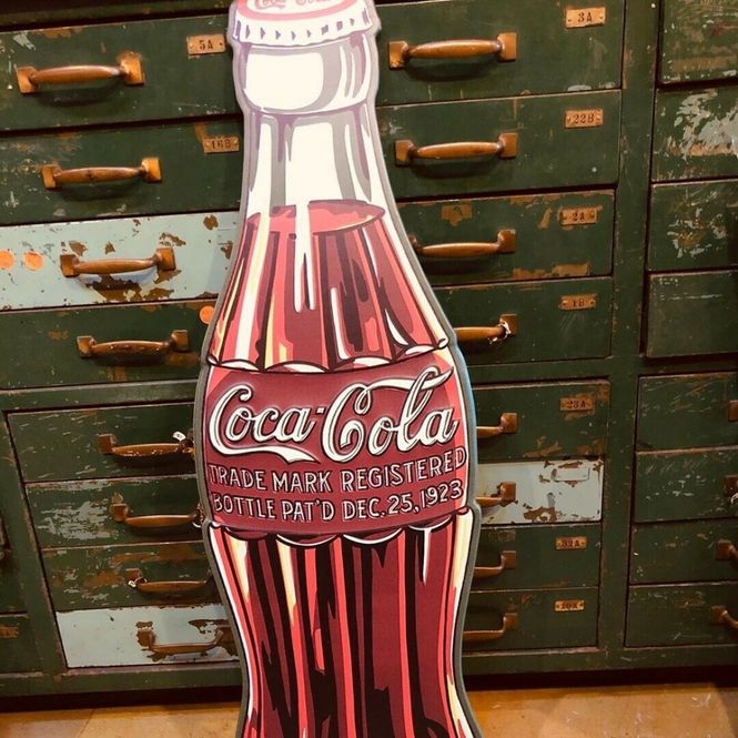 Hovedbilde Metall Coca Cola 90 cm flaske