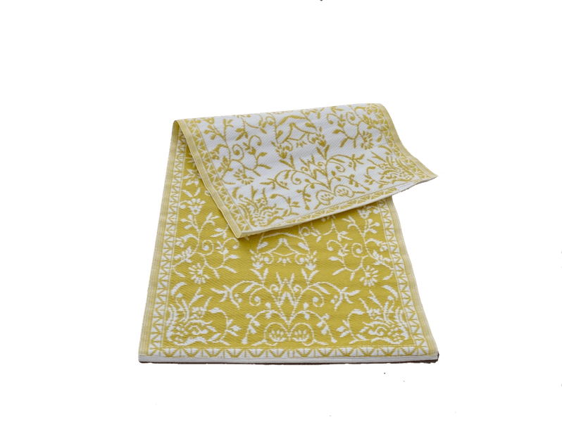 Plastmatte Indisk 90x180cm Okergul/Hvit