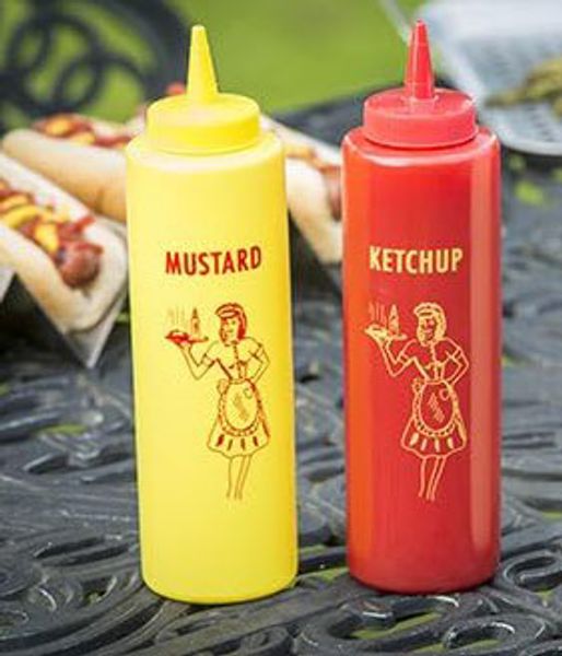  Ketchup og sennep flasker