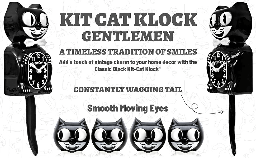 Kit-Cat klokke Classic Black