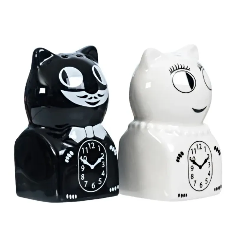 Kit-Cat håndmalte salt & pepperbøsser