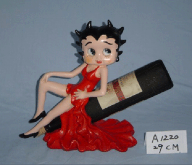 Betty Boop figur til vinflaske