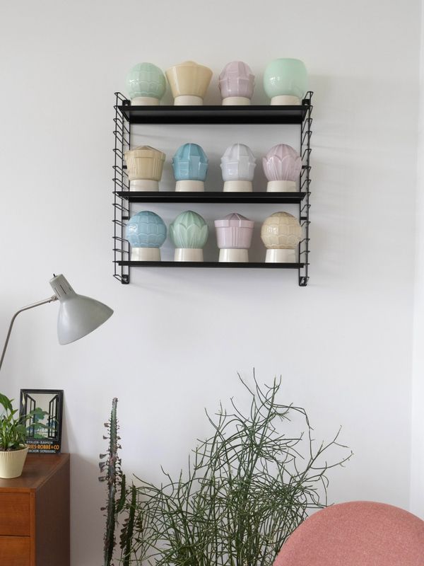 Thabur bordlampe Tulp blå