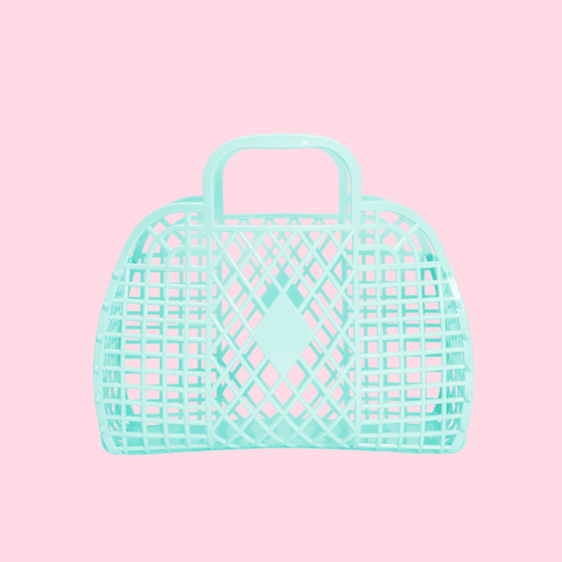 Sunjellies Retro Basket liten seafoam