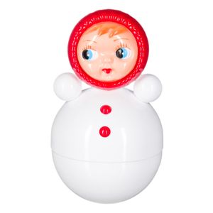 Hovedbilde Vuggedukke hvit og r&oslash;d